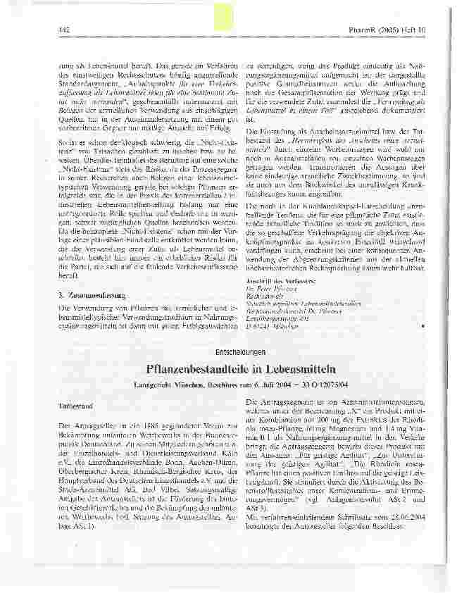 Vorschauseite 3: Pflanzliche Zutaten mit positivem Gesundheitsnutzen in Nahrungsergänzungsmitteln - Praktische Aspekte in der wettbewerbsrechtlichen Auseinandersetzung