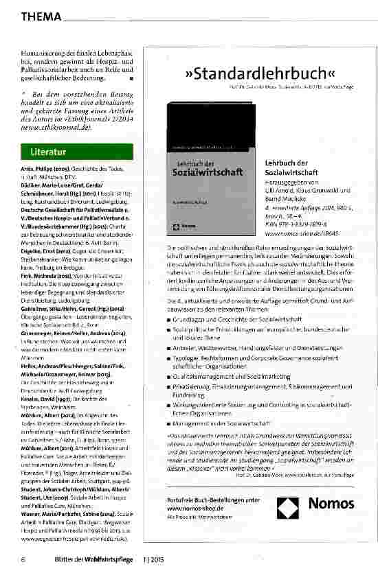 Vorschauseite 4: Hospiz und Palliative Care