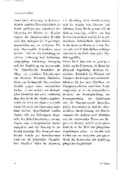 Vorschauseite 2: KURS FÜR PFLEGENDE ANGEHÖRIGE -MANUAL ZUR KURSGESTALTUNG