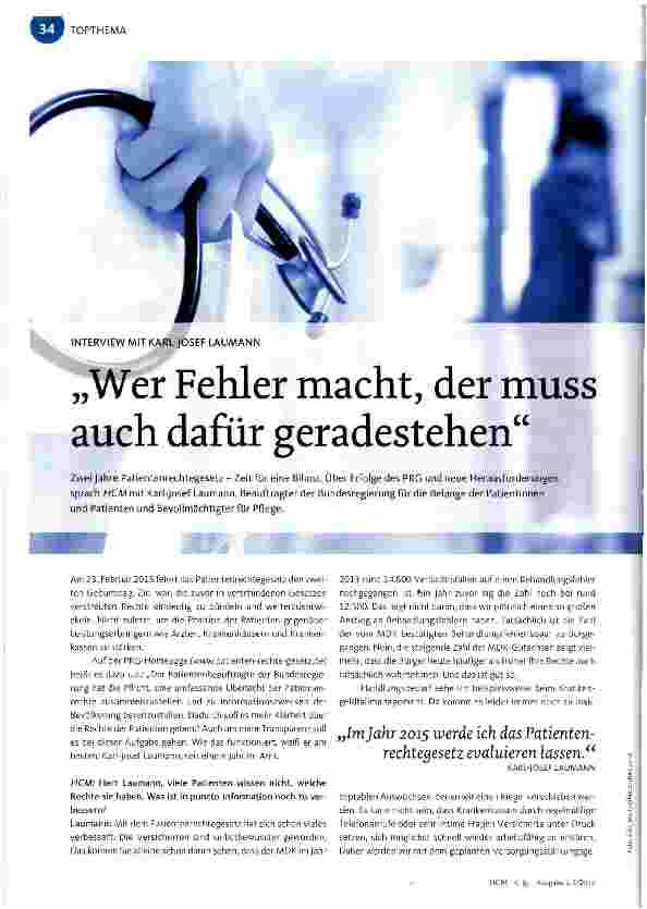 Vorschauseite 1: Wer Fehler macht, der muss auch dafür geradestehen