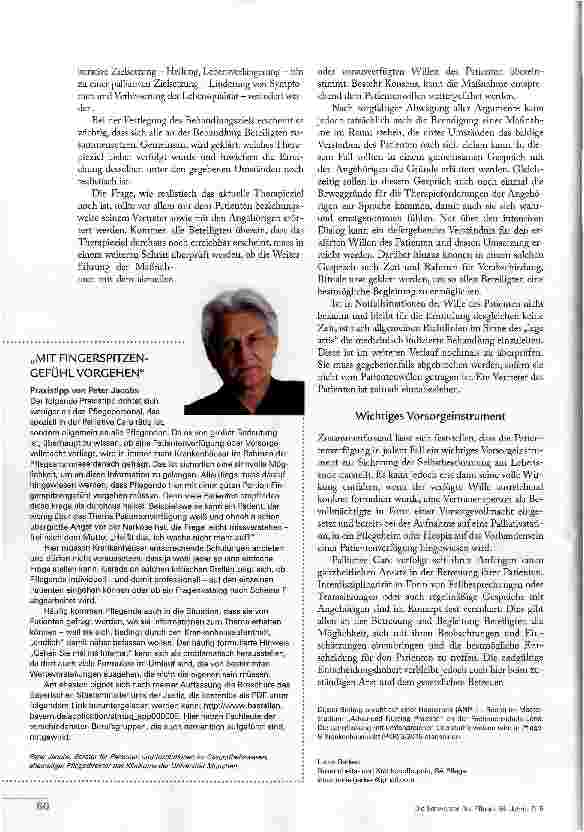 Vorschauseite 3: PALLIATIVE CARE: PATIENTENVERFÜGUNG SICHERT SELBSTBESTIMMUNG