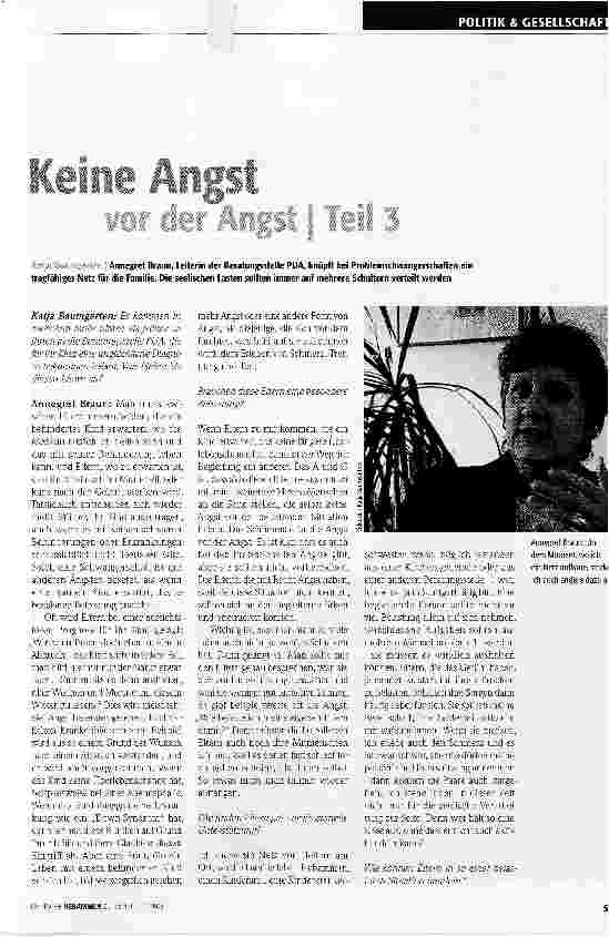 Vorschauseite 1: Keine Angst vor der Angst Teil 3