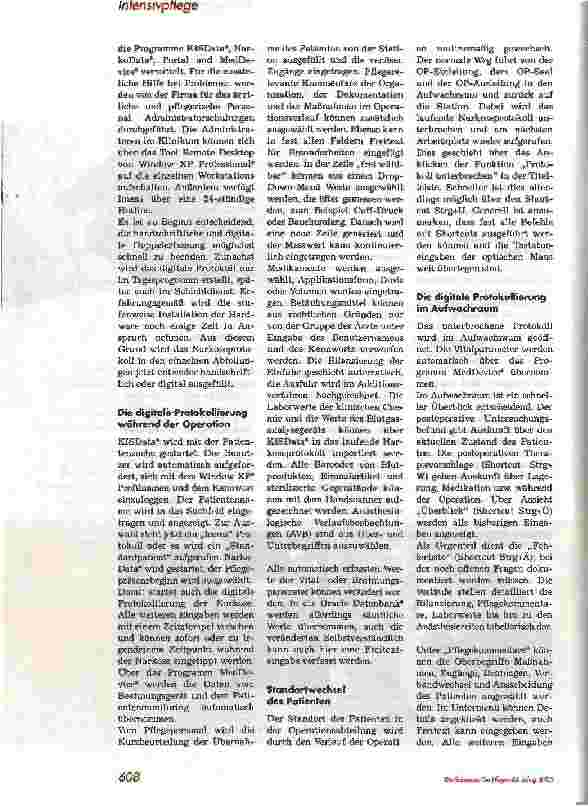 Vorschauseite 3: Dos digitale Anästhesieprotokoll