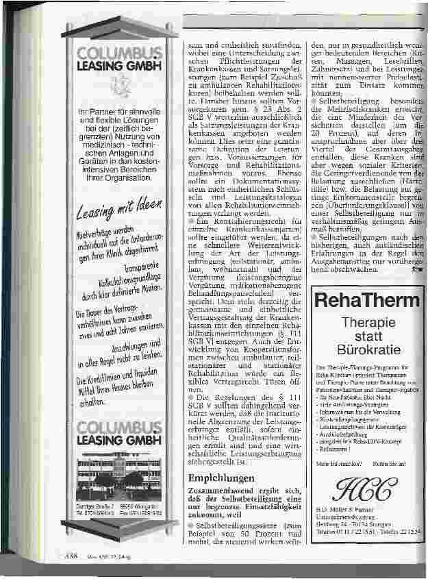Vorschauseite 2: Gesundheitsversorgung und Krankenversicherung 2000 Mehr Ergebnisorientierung, mehr Qualität und mehr Wirtschaftlichkeit