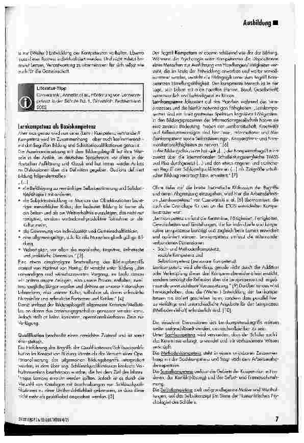Vorschauseite 2: Kompetenzrasterein Modul zur (Lern-) Kompetenzdiagnose und -förderung der ETOS Ergotherapieschule Osnabrück e. V.