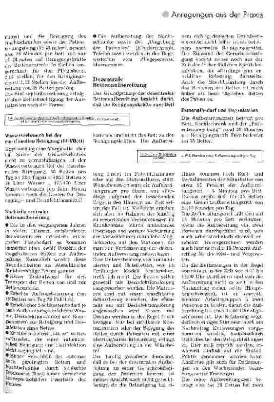 Vorschauseite 2: Dezentrale Bettenaufbereitung Rückoder Fortschritt?