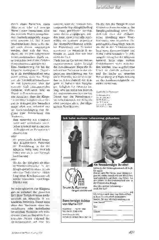 Vorschauseite 2: Hepatitis B als Berufskrankheit