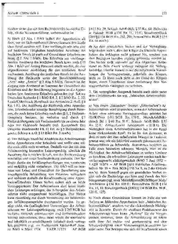Vorschauseite 2: Rückabwicklung - Vergütung aus einem erschlichenen Arbeitsverhältnis als Arzt