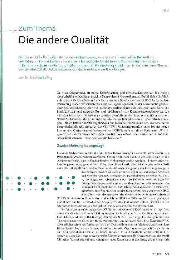 Vorschauseite 1: Die andere Qualität