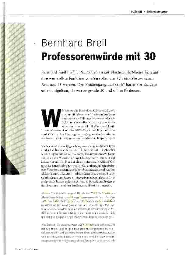 Vorschauseite 1: Professorenwürde mit 30