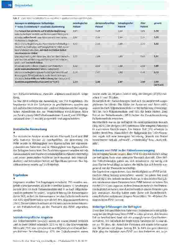 Vorschauseite 3: Bewertung des freiwilligen Verzichts auf Nahrung und Flüssigkeit durch palliativmedizinisch und hausärztlich tätige Ärztinnen und Ärzte Ergebnisse einer empirischen Umfrage (n = 2…