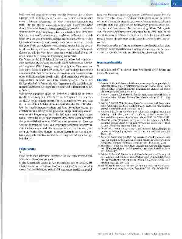 Vorschauseite 6: Bewertung des freiwilligen Verzichts auf Nahrung und Flüssigkeit durch palliativmedizinisch und hausärztlich tätige Ärztinnen und Ärzte Ergebnisse einer empirischen Umfrage (n = 2…