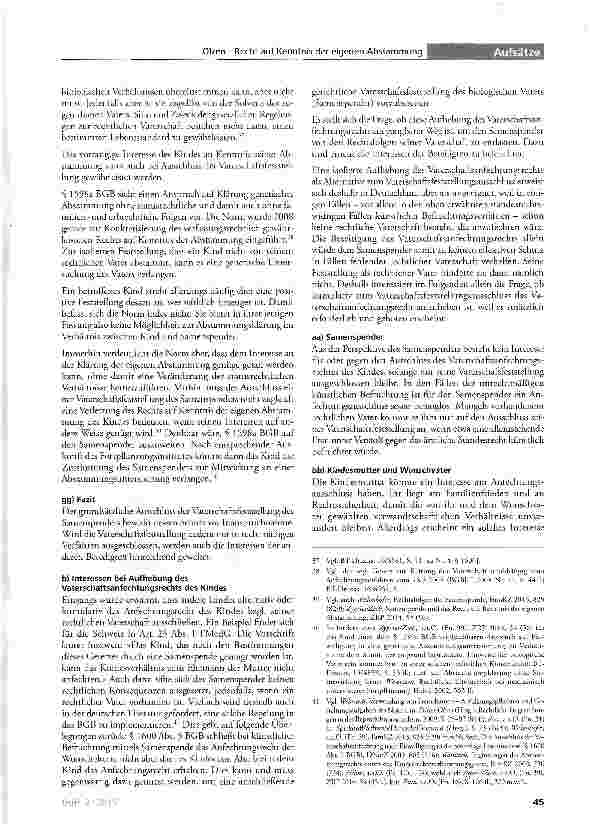 Vorschauseite 5: Die gesetzliche Regelung des Rechts auf Kenntnis der eigenen Abstammung - Rechtsfolgenfreistellung des Samenspenders?