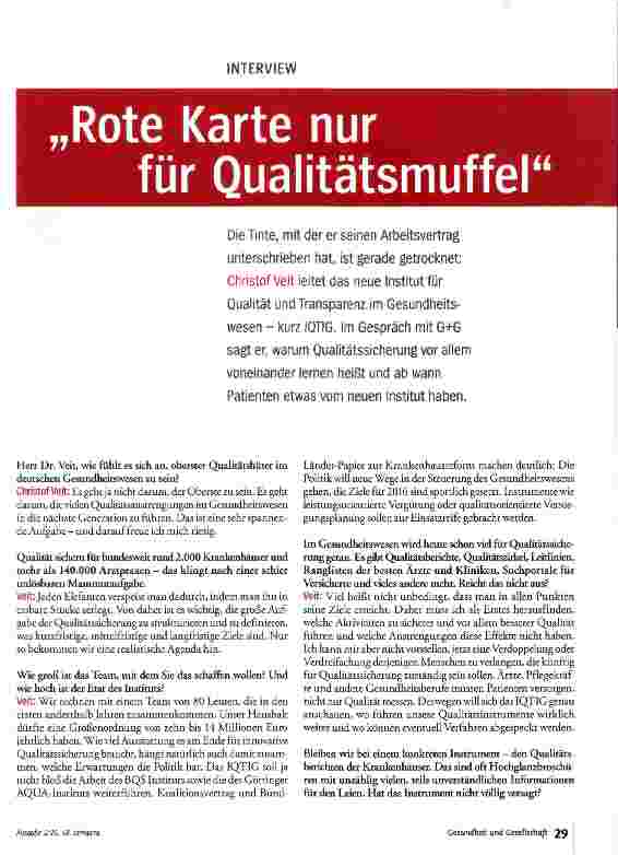 Vorschauseite 2: Rote Karte nur für Qualitätsmuffel