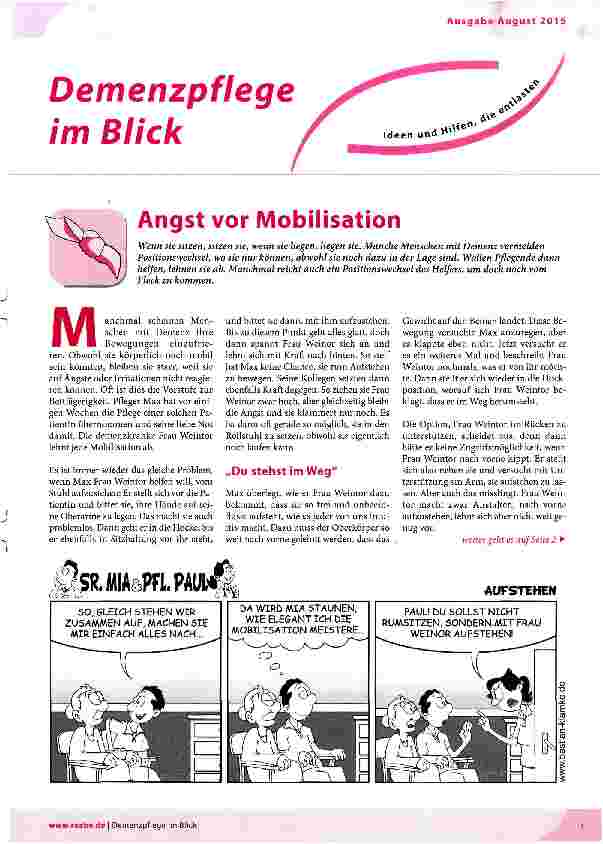 Vorschauseite 1: Angst vor Mobilisation