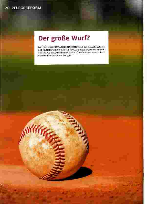 Vorschauseite 1: Der große Wurf?