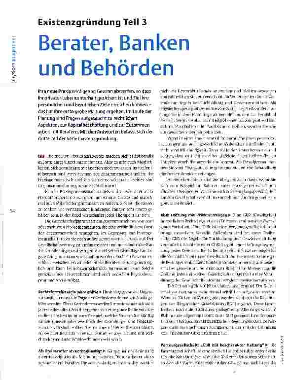 Vorschauseite 1: Existenzgründung Teil 3 Berater, Banken und Behörden