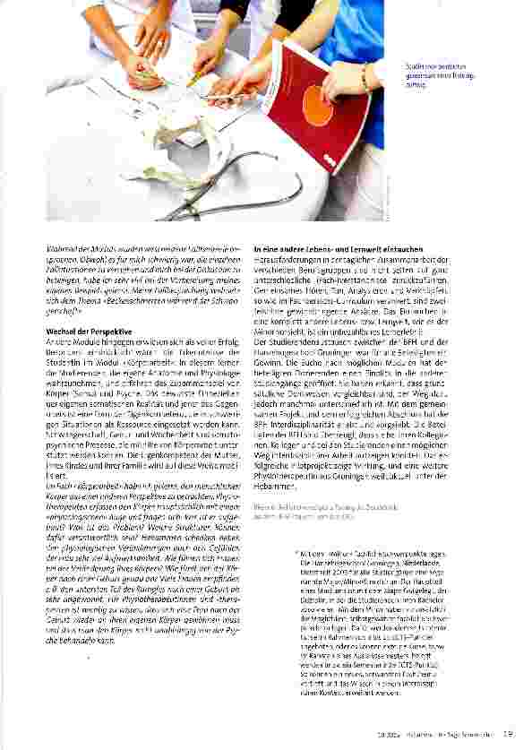 Vorschauseite 2: Interdisziplinarität: eine Physiotherapeutin unter Hebammen
