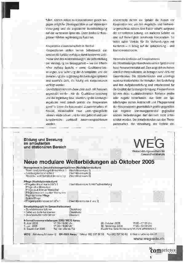 Vorschauseite 2: Spital-Kooperationen: Eine Option mit vielen Facetten