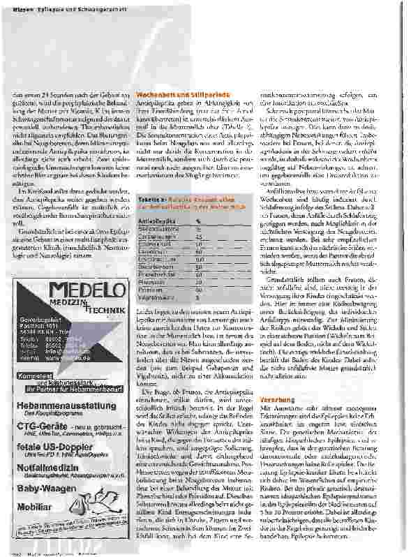 Vorschauseite 3: Schwangerschaft, Geburt und Stillen bei Frauen mit Epilepsie