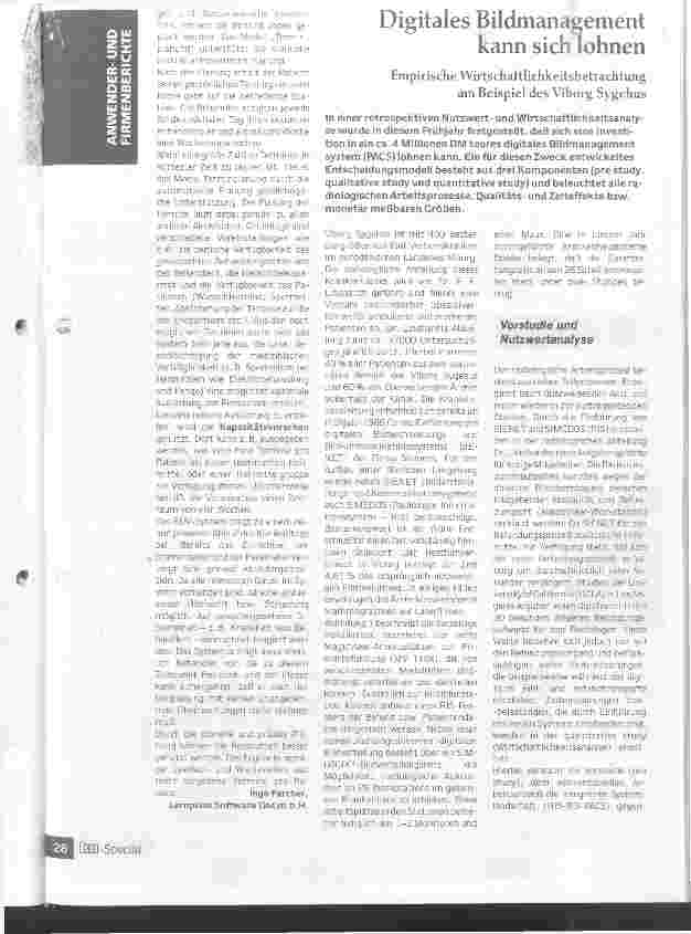Vorschauseite 3: EDV-unterstützte Patientenverwaltung und Terminplanung Reha 2000 für die Rehabilitationsklinik Rosenhof, Bad Birnbach