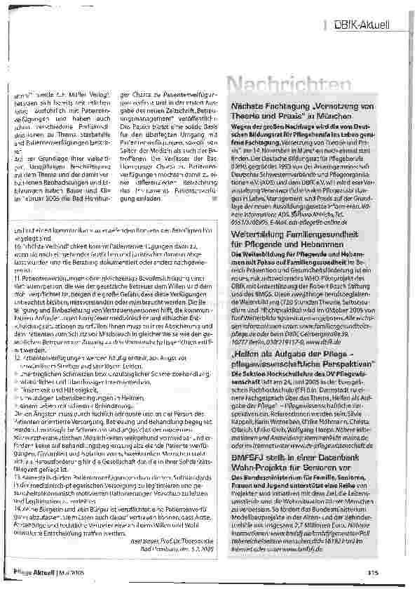 Vorschauseite 2: Charta zu Patientenverfügung