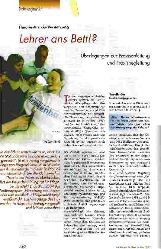Vorschauseite 1: Lehrer ans Bett!?