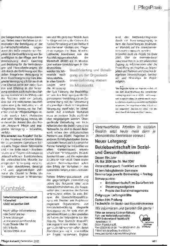Vorschauseite 2: Pflegende am Strukturwandel beteiligt