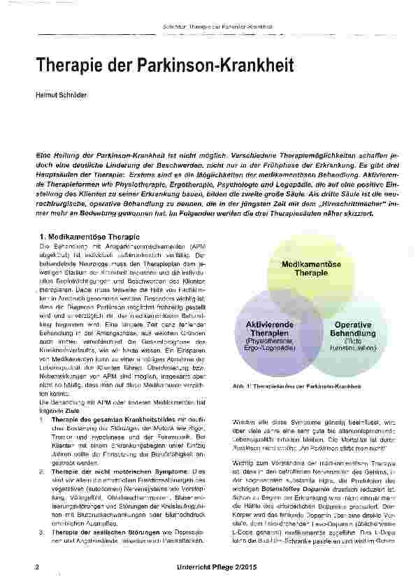 Vorschauseite 1: Therapie der Parkinson-Krankheit