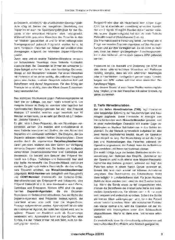Vorschauseite 2: Therapie der Parkinson-Krankheit