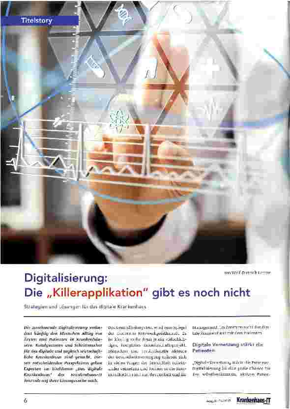 Vorschauseite 1: Digitalisierung: Die „Killerapplikation gibt es noch nicht