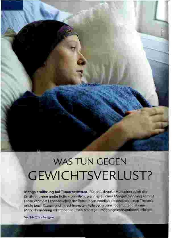 Vorschauseite 1: WAS TUN GEGEN GEWICHTSVERLUST?