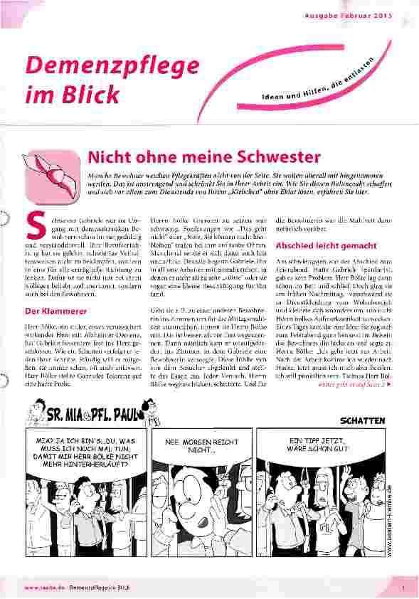 Vorschauseite 1: Nicht ohne meine Schwester