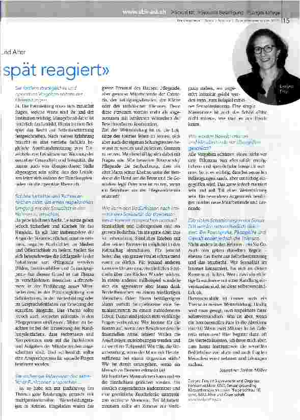 Vorschauseite 2: Oft wird zu spät reagiert