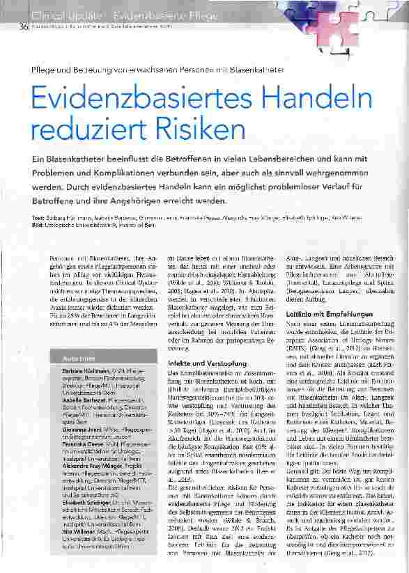 Vorschauseite 1: Evidenzbasiertes Handeln reduziert Risiken