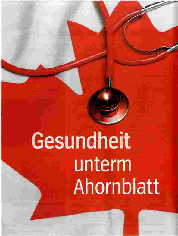 Vorschauseite 1: Gesundheit unterm Ahornblatt