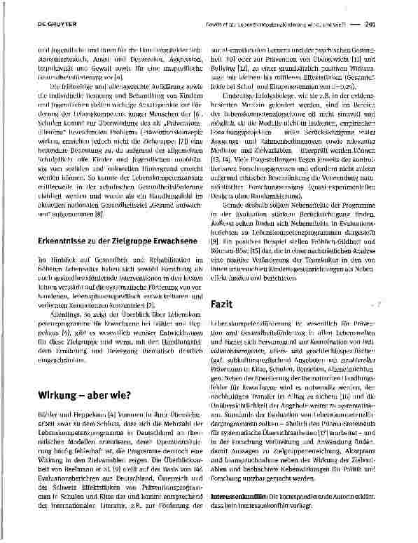 Vorschauseite 2: Lebenskompetenzförderung wirkt, und wie?!