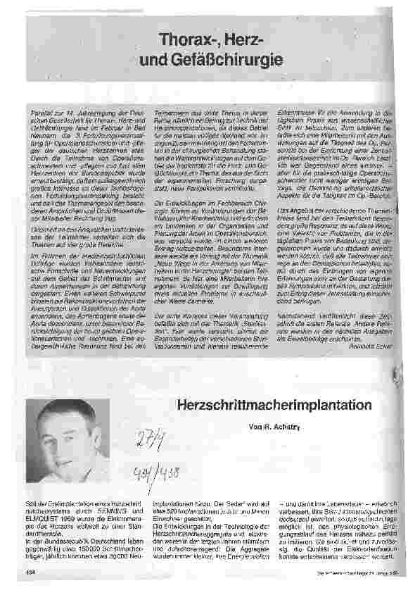Vorschauseite 1: Herzschrittmacherimplantation