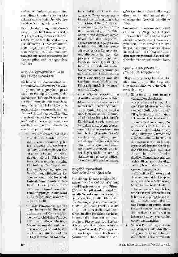 Vorschauseite 3: Plädoyer für ein vernetztes Angebot Anforderungen an die Angehörigen von heute Das Rother Modell Pflege für die Pflegenden erteilt isolierten Pflegekursen eine klare Absage