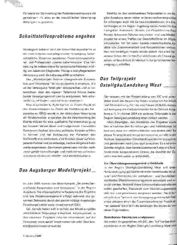 Vorschauseite 2: Überleitung im Netz. Zwischenbericht über ein kooperatives Modellvorhaben zur Schnittstellenüberwindung in der Versorgung geriatrischer Patienten