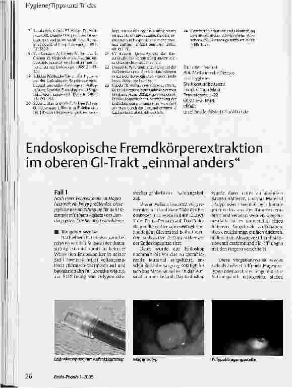 Vorschauseite 5: Hygjene beim Endoskopieren in Klinik und PraxisStudienvergleiche 1995-2003