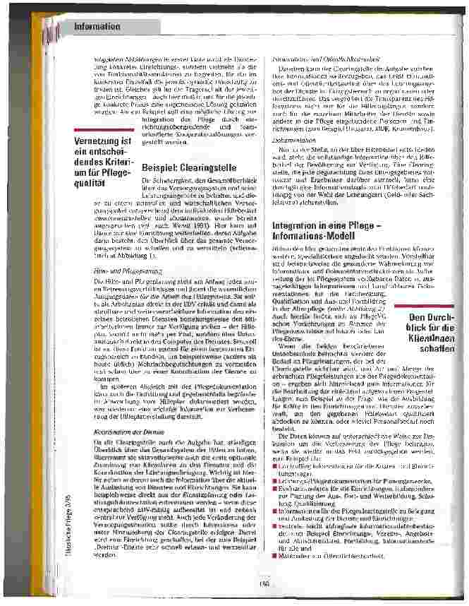 Vorschauseite 5: Tranparenz im Pflegemarkt Informations-u. Kommunikationstechniken als Basis für Vernetzung u. Qualität