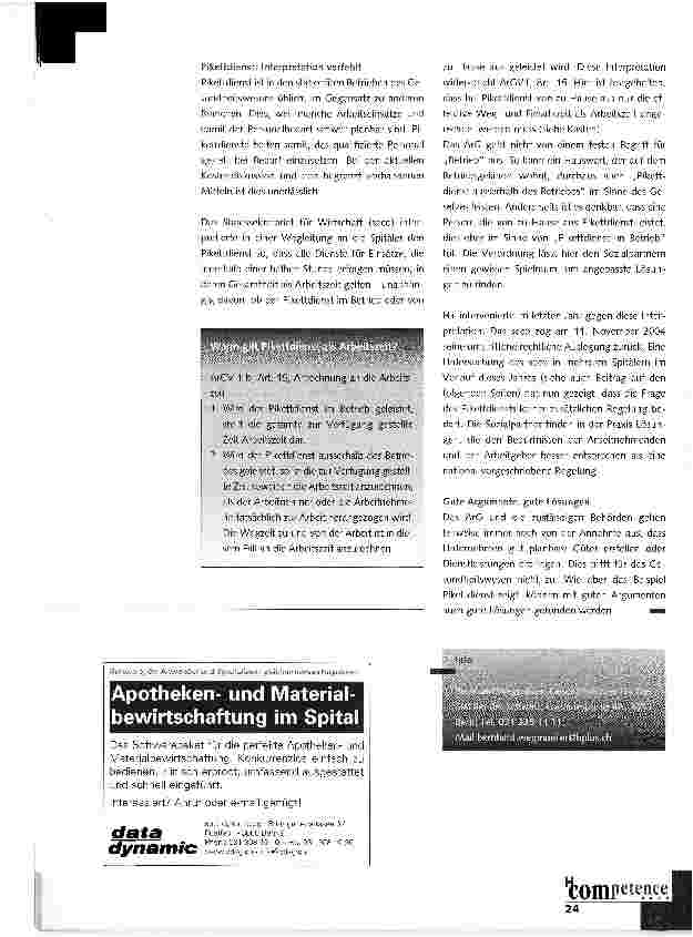 Vorschauseite 3: Das Spital ist kein Industriebetrieb