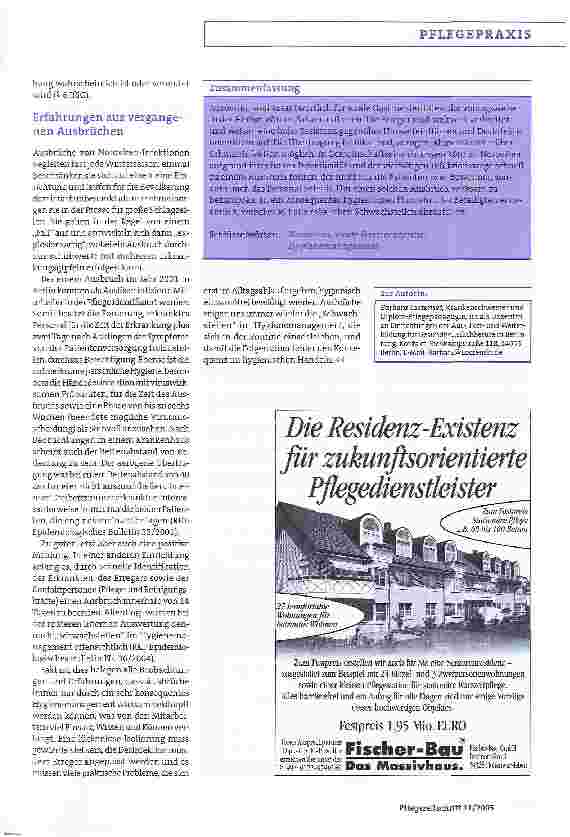 Vorschauseite 4: Hygiene in der Pflege - Teil 5: Noroviren - oder: Alle Jahre wieder. .