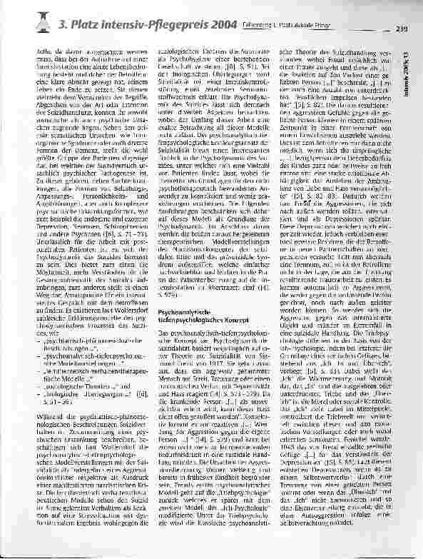 Vorschauseite 2: Postsuizidale Pflege auf der Intensivstation