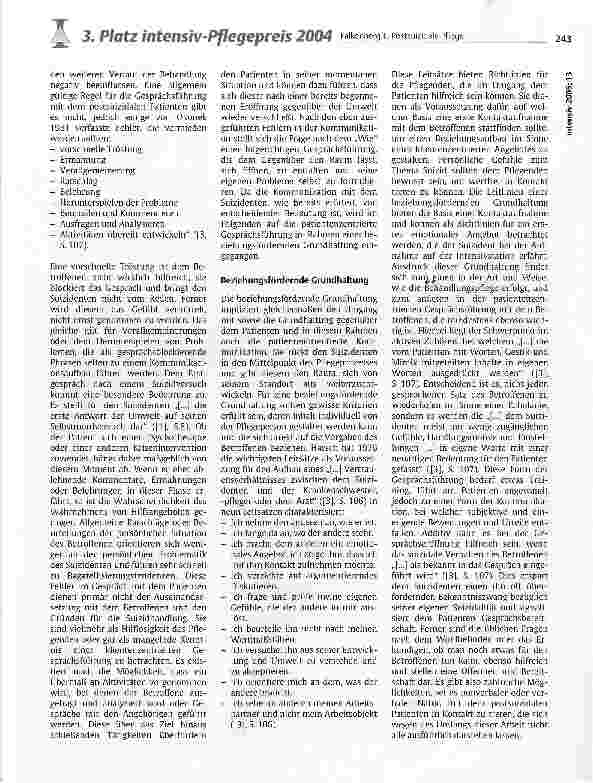 Vorschauseite 6: Postsuizidale Pflege auf der Intensivstation