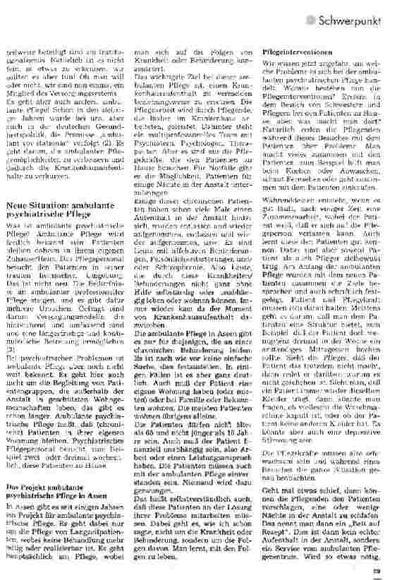 Vorschauseite 2: Psychiatrische Krankenpflege: Neue Möglichkeiten für Patienten und Pflegepersonal