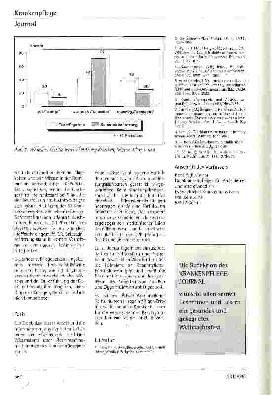 Vorschauseite 5: Reanimation durch Krankenhauspersonal Selbsteinschätzung und Wissensstand