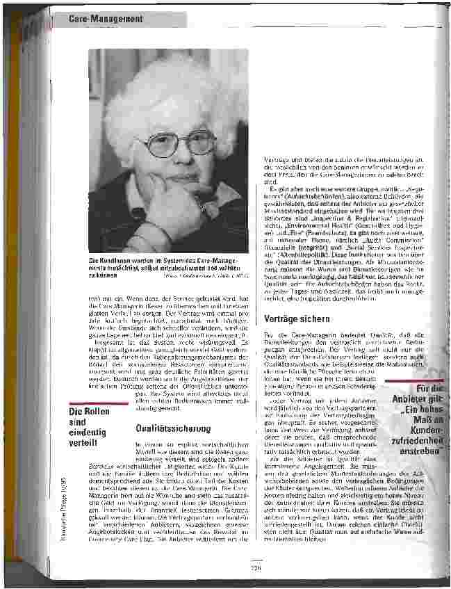 Vorschauseite 5: Bei uns ist der Kunde König. .. Erfahrungen mit dem Care-Management in Großbritannien