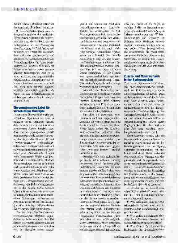 Vorschauseite 2: Systemmedizin: Herausforderungen eines aktuellen Ansatzes